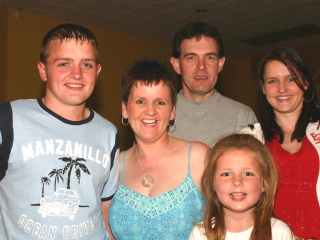Paul O Kane pictured with his family on his birthday at thAOH 6524DD : A house party for Paul O'Kane's 18th birthday.