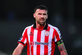 Patrick McClean of Derry City during the SSE Airtricity Men’s Premier Division match between Derry City and St Patrick's Athletic at The Ryan McBride Brandywell Stadium in Derry. Photo by Stephen McCarthy/Sportsfile