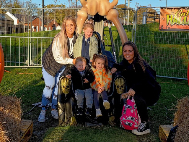 Members of the McDonnell and Molloy families pictured at the Cullen's Halloween Funfair on Wednesday afternoon last. Photo: George Sweeney.  DER2243GS – 051