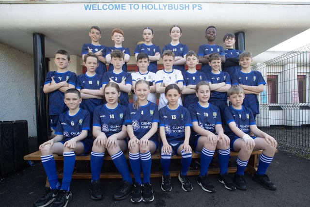 The Hollybush PS school football team 2024, a strong panel of boys and girls that are giving a very good account of themselves this season.