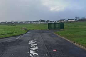 Bonfire material has been removed from the Galliagh Linear Park for 'public safety reasons'.
