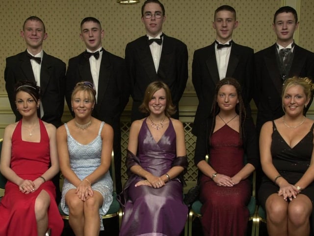 Seated, from left, Katrina Doherty, Fiona Crumley, Janice Carlin, Laura Doherty and Christine Campbell. Standing, from left, Christopher Hegarty, Liam Shiels, Peter McCourt, Ryan Kennedy and Christopher McKinney. (5/12/BD36)