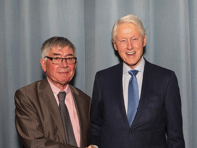 Bill Clinton with Paul Arthur
