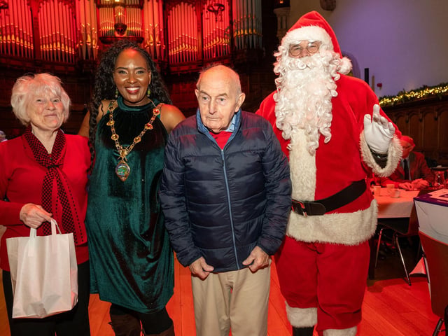 The Guildhall was the setting as the Mayor Councillor Lilian Seenoi-Barr hosted a festive tea dance. Picture Martin McKeown. 11.12.24 : .