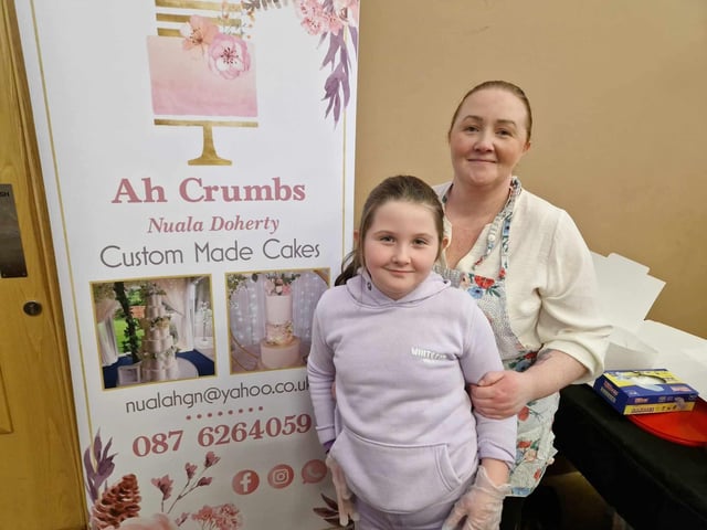 Nuala and Theia were very busy at 'Ah Crumbs.'