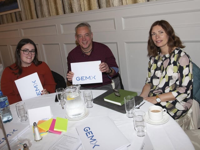 Group pictured at Tuesday’s GEMX event at An Grianan Hotel, Burt, County Donegal. From left, Jay Nangle, Lycra, Dan Paul and Sharon Young, GEMX.