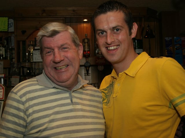 Some of the regulars in the Abercorn Bar back in 2004.