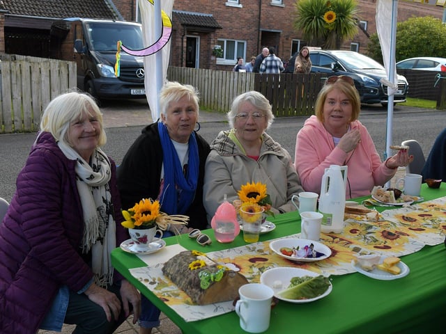 Madeline, Susy, Bridie and Mages pictured at the launch of the District of Hope at Farland Way, Hazelbank, on Tuesday afternoon last. Photo: George Sweeney