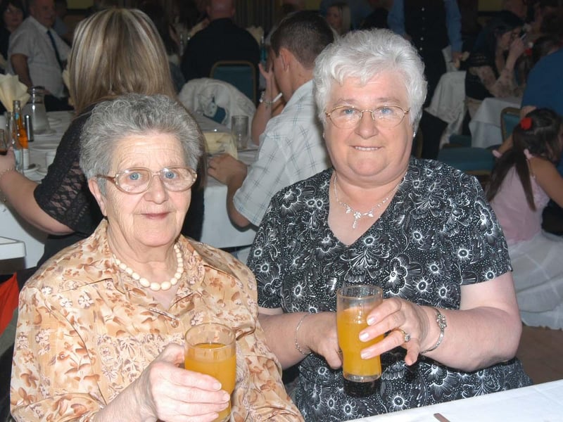 Mary Moore and Isobel Allan pictured at the Brigade Disabled Respite Project Christmas Party at the Broomhill.