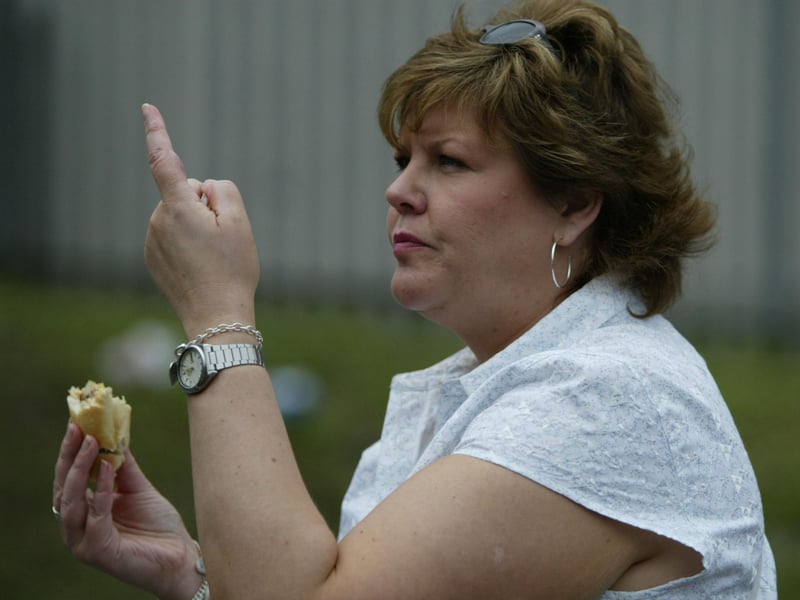 Blanaid Edwards orders just one more burger.  (0306JB10)