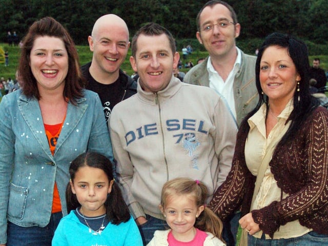The McLaughlin family, from left, Tina, Ruairi, John, Amy Leah, Declan, and Jennifer. (1608PG74) : Pictured are families, festival goers and artists at the Gasyard Féile back in August 2005.