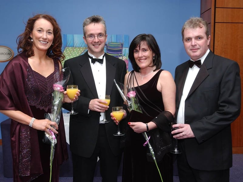 Catherine and Peter Hughes, and Joyce and John Logue pictured at the City Hotel for the Annual St Columb's College Union May Ball. (0805A17) : .