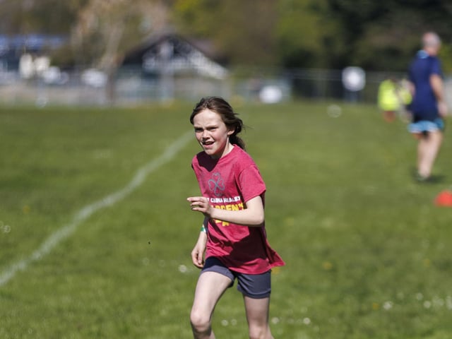 Participants in the Children's Try-A-Tri in memory of Caina Healey. Michelle Campbell/Micam Photography