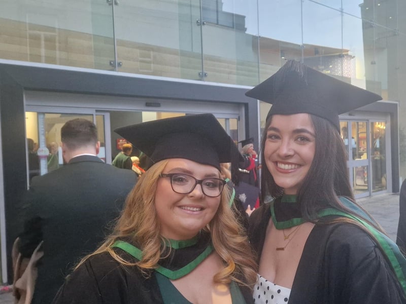 Kaitlin and Aoife, graduated in Nursing and at the same time, said they felt relieved. Aoife offered advice to first years: “Go for it. Don’t give up after the first placement, even though you might want to. You will find your feet and your friends who will support you.”