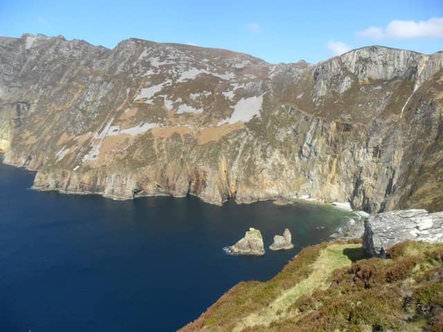 The majestic Sliabh Liag (Slieve League) in south west Donegal, the highest sea cliffs in Europe, will leave you awestruck. It's quite the drive to get there especially the final stretch but its well worth it when you do.