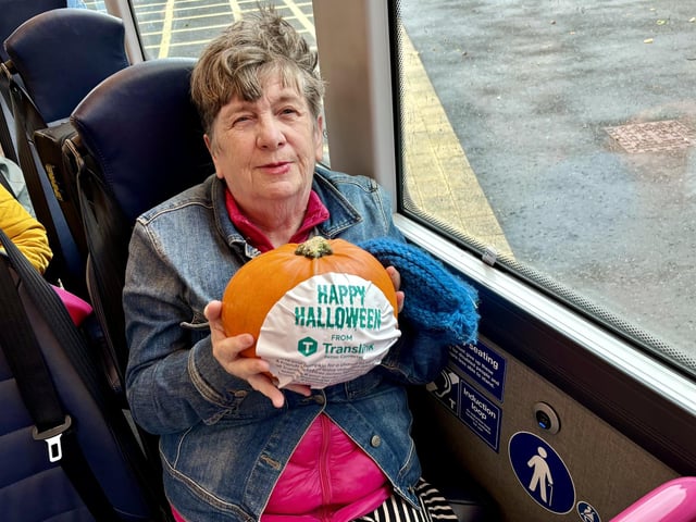Translink Hallowe'en pumpkin surprise delights bus and rail passengers