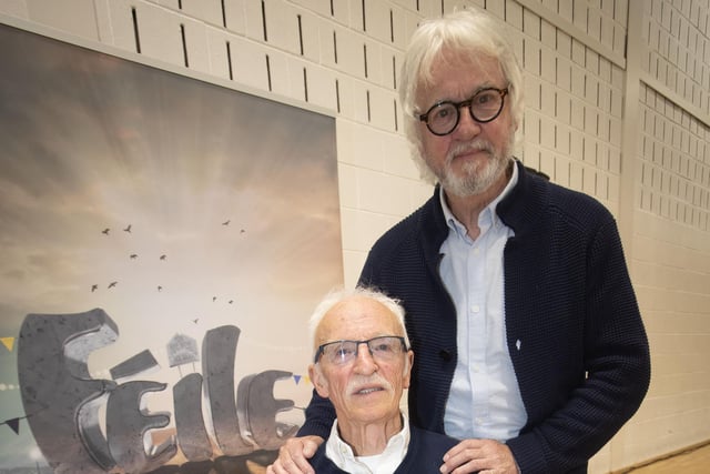 Tony O'Doherty pictured with his brother Donal after Saturday's film premiere of 'The Doc' at Creggan Community Centre. The event was part of Feile 24. (Photos: Jim McCafferty Photography)