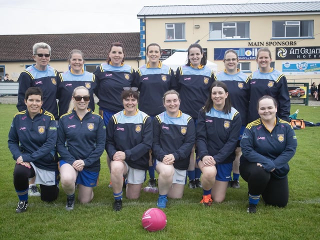 The Kilcar Ladies pictured before Saturday's Ulster Ladies Blitz at Beart GAC.