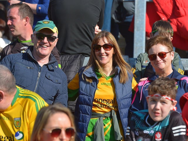 Fans in Celtic Park for Derry’s encounter with Donegal. Photo: George Sweeney