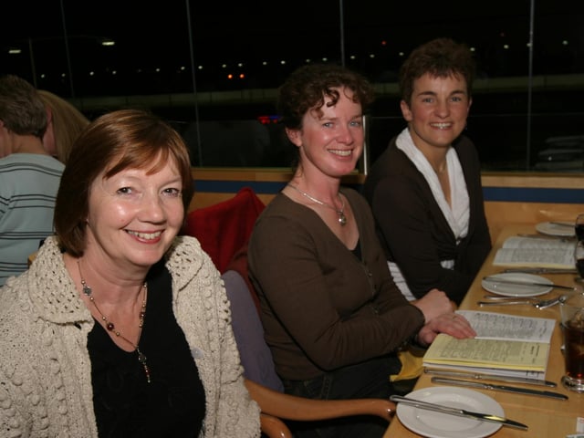 Derry and Donegal people enjoying a night at Lifford races in October 2005.
