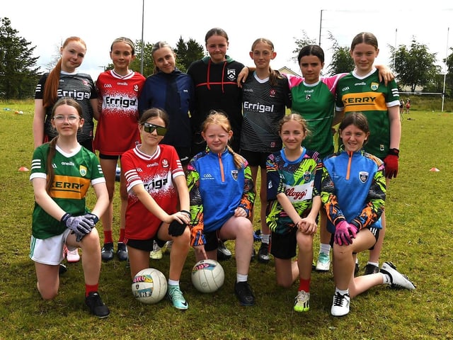 Young People who took part in the Doire Trasna Kellogs Cúl Camp. Photo: George Sweeney