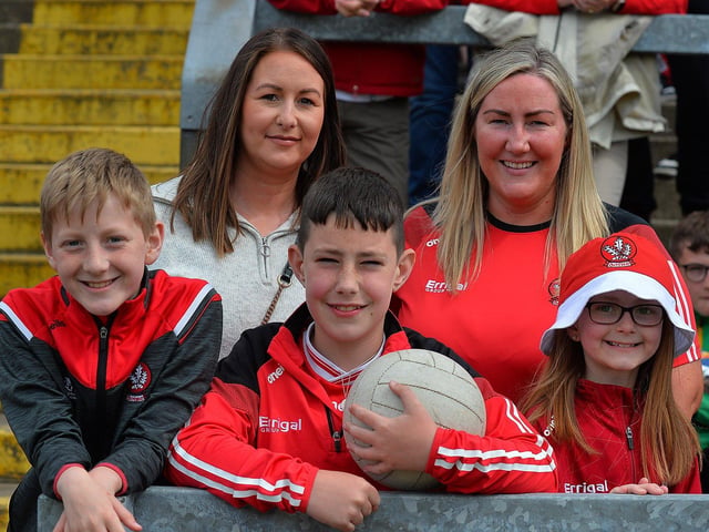 Fans in Celtic Park for the Derry v Armagh game. Photo: George Sweeney