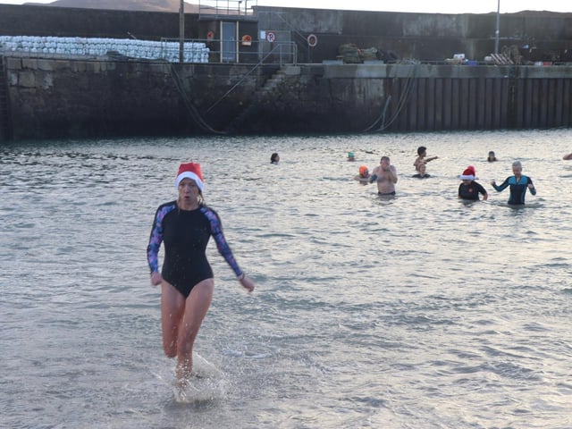 Malin Head Community Christmas Day Swim at Portmor Beach.