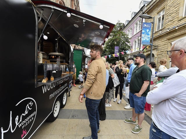 People at the LegenDerry Street Food Festival held at Guildhall Street and Harbour Square over the weekend.Photo: George Sweeney