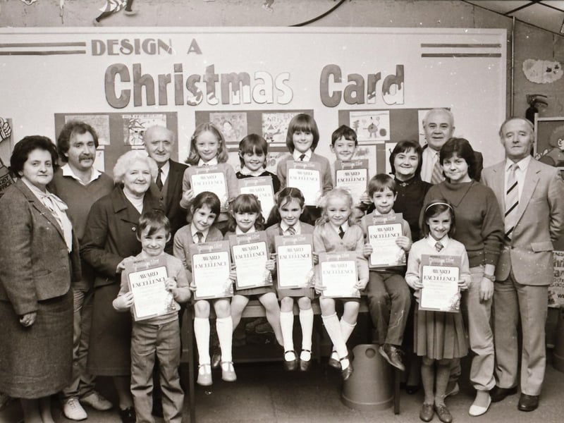 Children's Christmas card prizes at Branch Library, Omagh.