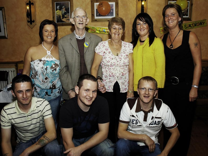 Pat pictured with all his friends and family. : .