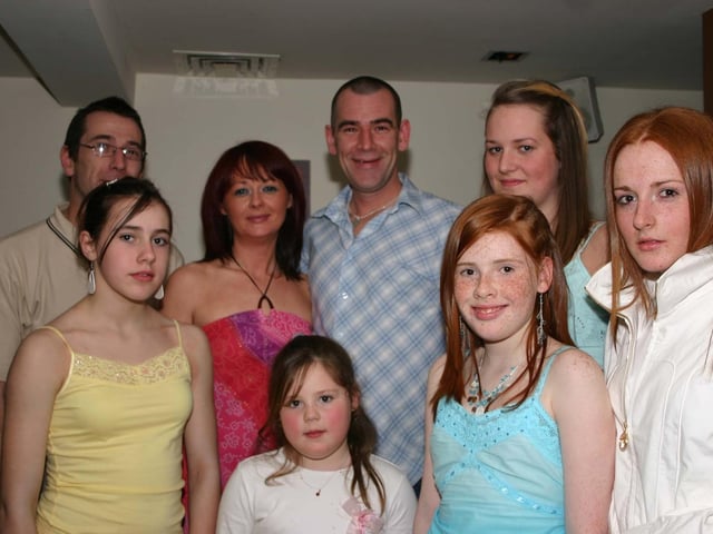 Sinead Meenan pictured with family and friends at her Confirmnation Party in Quay West. 5071dd : Parties and celebrations in April 2005: Sinead Meenan.