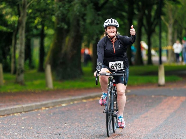 Thumbs up at the Brandywell & Bogside Health Forum Danny Quigley 'Try-a-Tri' triathlon at the weekend. (Photo: Micam Photography)
