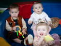 Some of the toddlers enjoying their own fun in the play pen during the Féile 'Big Family Night Out' at Inveroe, Creggan.