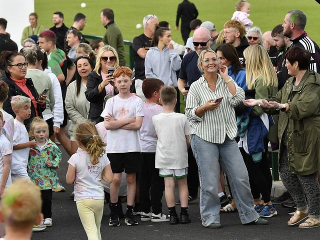 Children’s ‘Colour Dash’ at Na Piarsaigh prior to the club’s Dermot McCrossan Canter the Corrody 5km event, held on Sunday evening last. Photo: George Sweeney