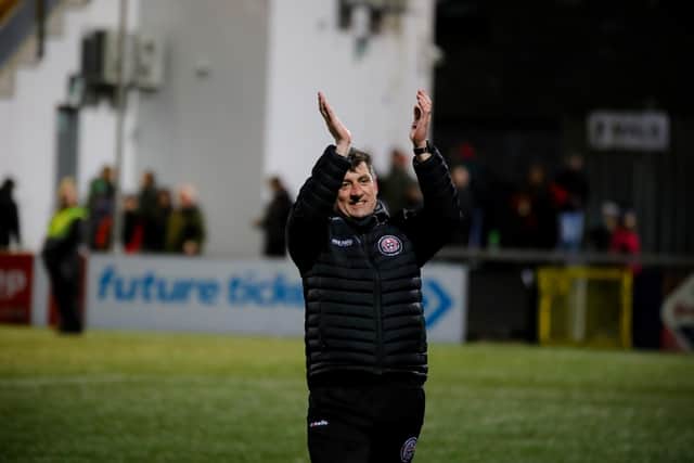 It was a happy return to Brandywell for Bohemians boss Declan Devine on Easter Monday. Photo Credit: Kevin Moore/MCI