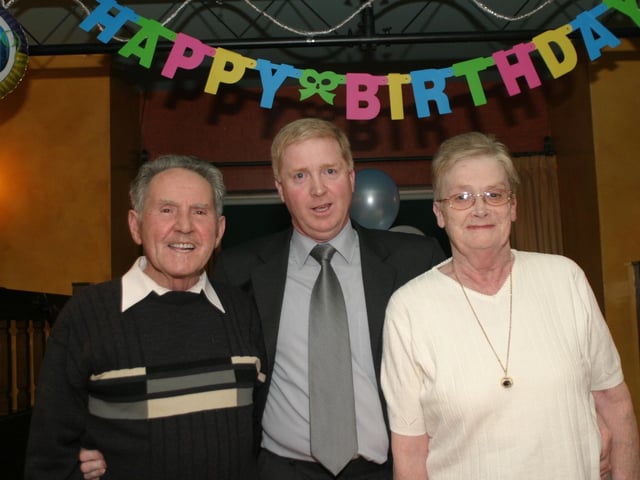 Party celebrations back in 2004: Leo Duffy.