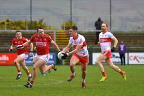 Shane McGuigan was in superb form for Derry in Newbridge, hitting 1-07 as the Oak Leafers won by 14 points. Photo: George Sweeney. DER2208GS - 002