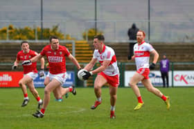 Shane McGuigan was in superb form for Derry in Newbridge, hitting 1-07 as the Oak Leafers won by 14 points. Photo: George Sweeney. DER2208GS - 002