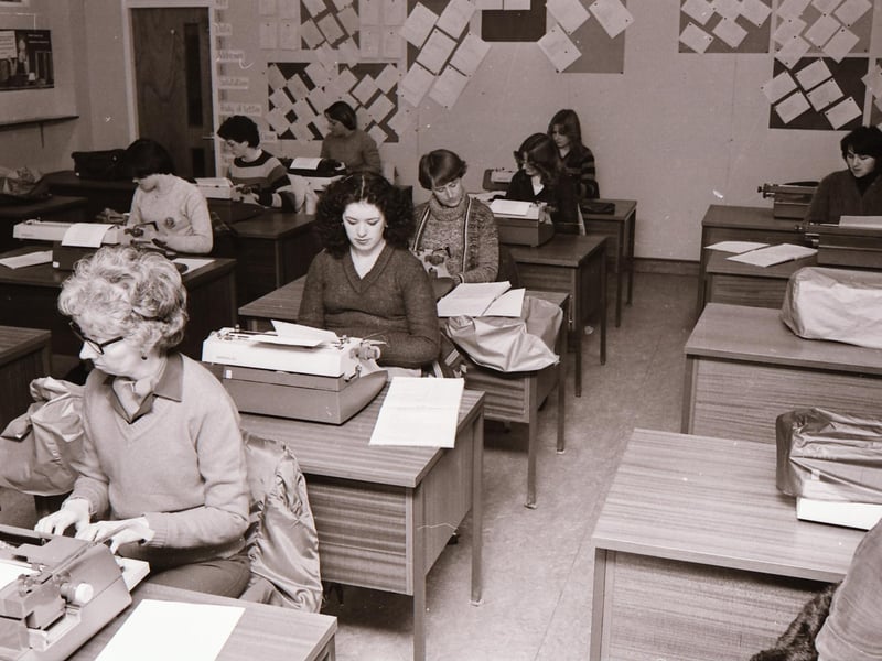 A beginners' typing class in Carnhill.