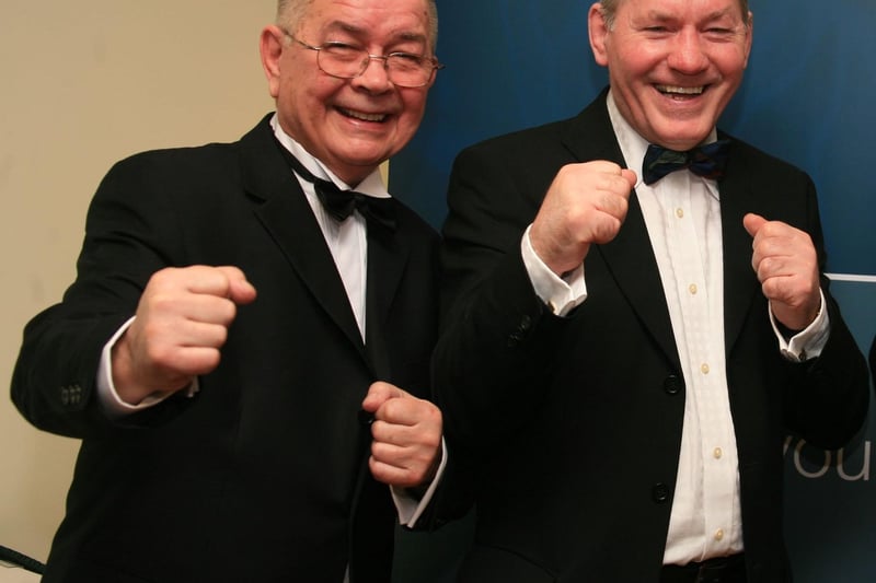 Billy 'Spider' Kelly, former British and Empire Featherweight Champion and Charlie Nash, former British and European Lightweight Champion.