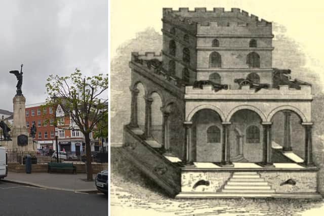 The Exchange or Market House, 1622-1692, was located at The Diamond.