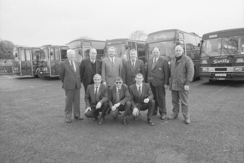 Drivers and staff of the old Lough Swilly Bus Company.