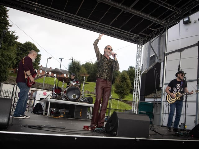 One of the superb bands performing during Friday's Feile Mega Fun Day at the Gasyard. (Photos: Jim McCafferty Photography) : .