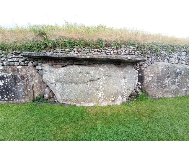 Newgrange, Ireland 3200 B.C. at Brú na Bóinne, County Meath.