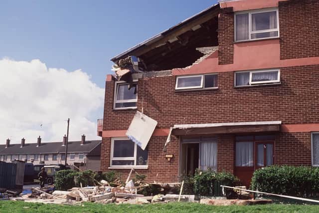 Sean Dalton, aged 54, and his elderly neighbour Sheila Lewis, aged 68, were killed instantly when they triggered an IRA booby-trap bomb while going to check on a vulnerable neighbour. The explosion occurred shortly before noon on Wednesday, August 31. Gerry Curran, aged 57, from Iniscarn Road, was badly hurt in the blast and died as a result of his injuries on March 31, 1989.