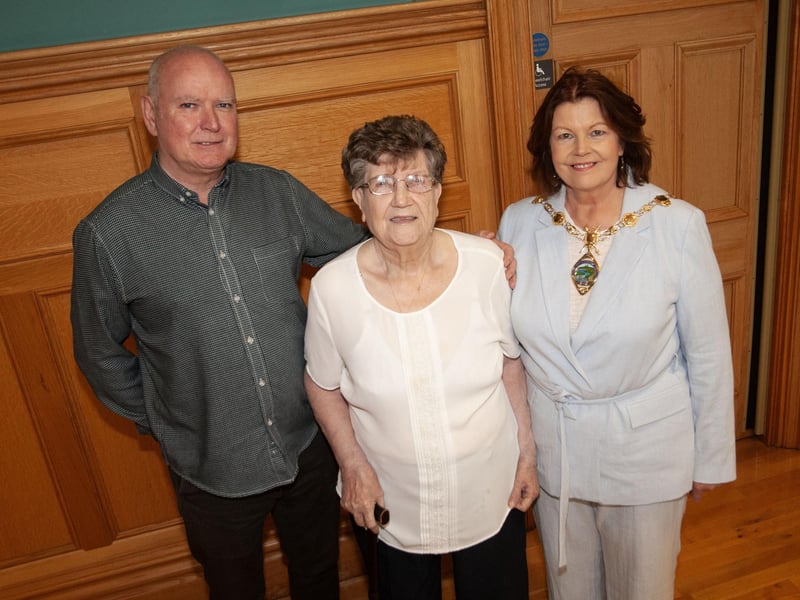 Retiring bus driver George Curry in the Guildhall.