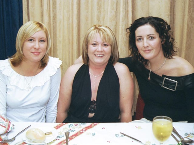 Michelle Murray, Stacey Marshall and Julie McDaid pictured at the Seagate, Limavady Christmas Party in Rafters.