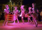 The magical street theatre of Spark in Guildhall Square. DER2143GS – 107