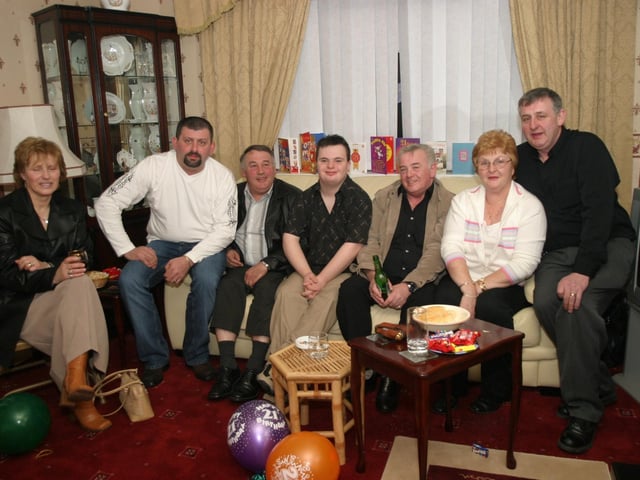 Party celebrations back in 2004: Aidan o'Kane.