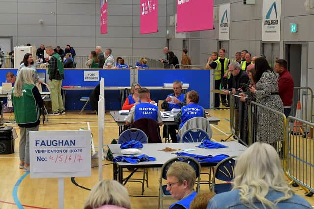 Count gets under way at Foyle Arena on Friday morning.